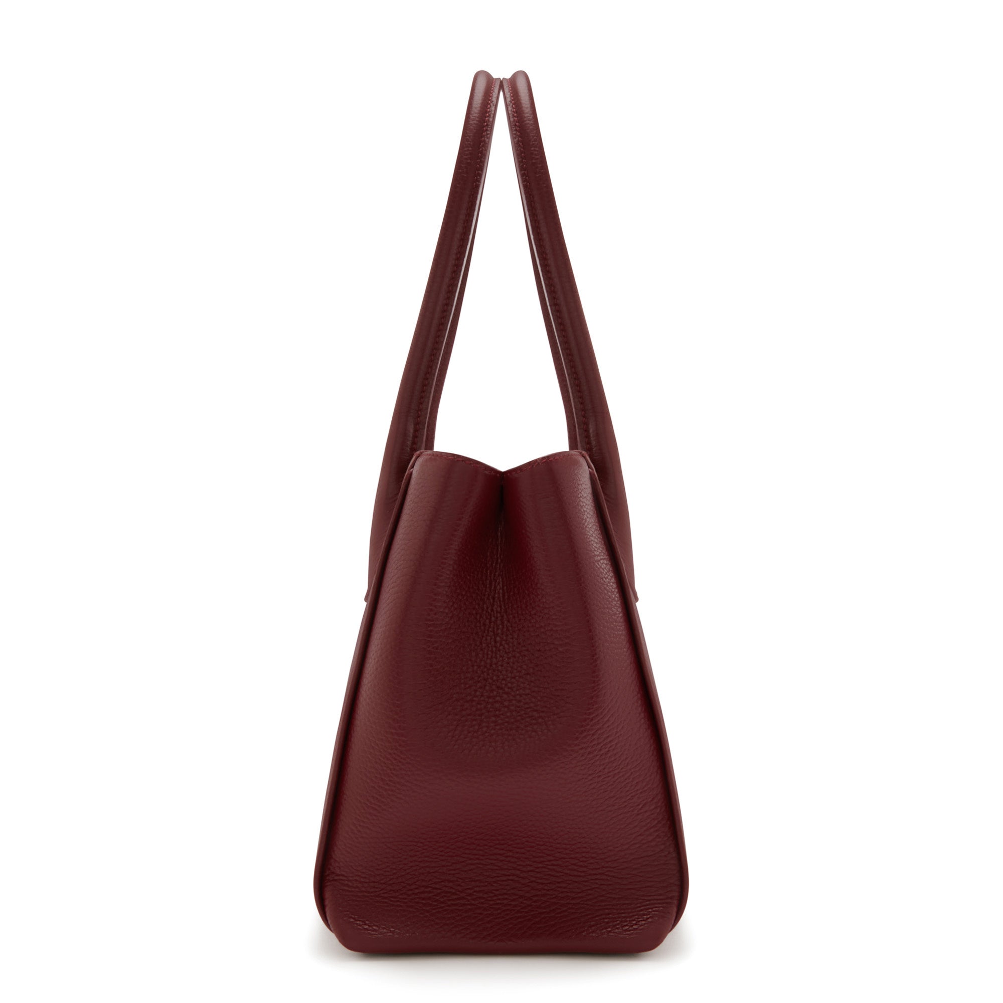 Honoré Cloe Midi bordeaux leather handbag made of calf leather